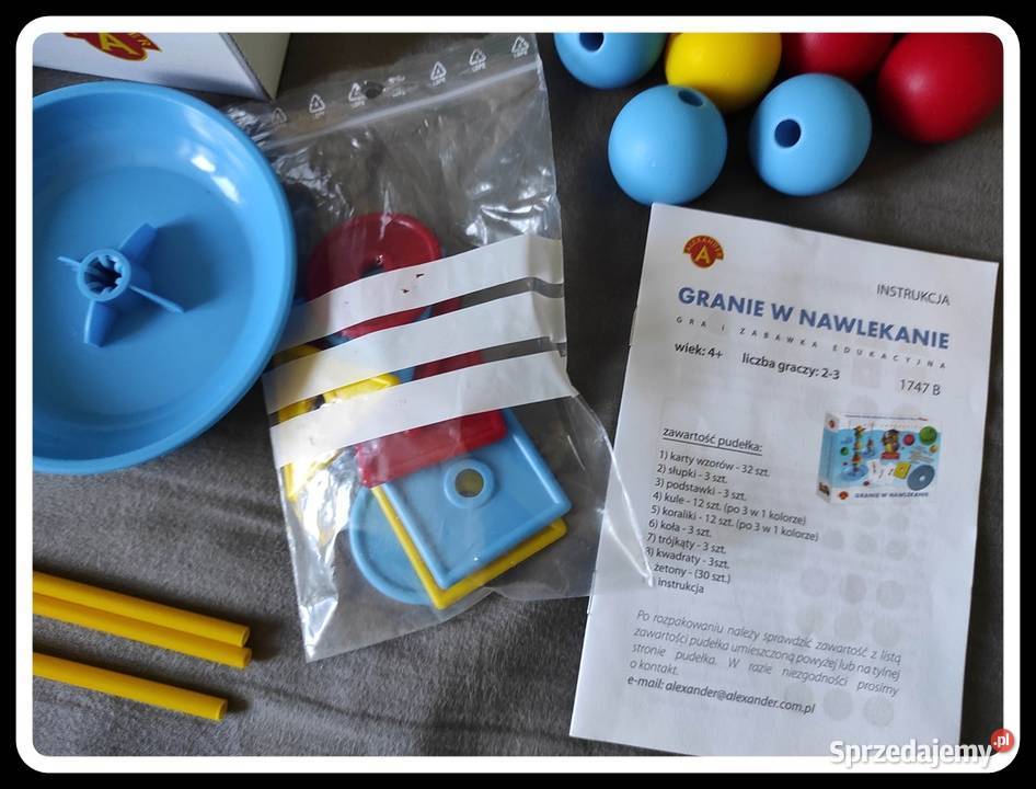 Granie w nawlekanie rozwój motoryki małej sowa Płock