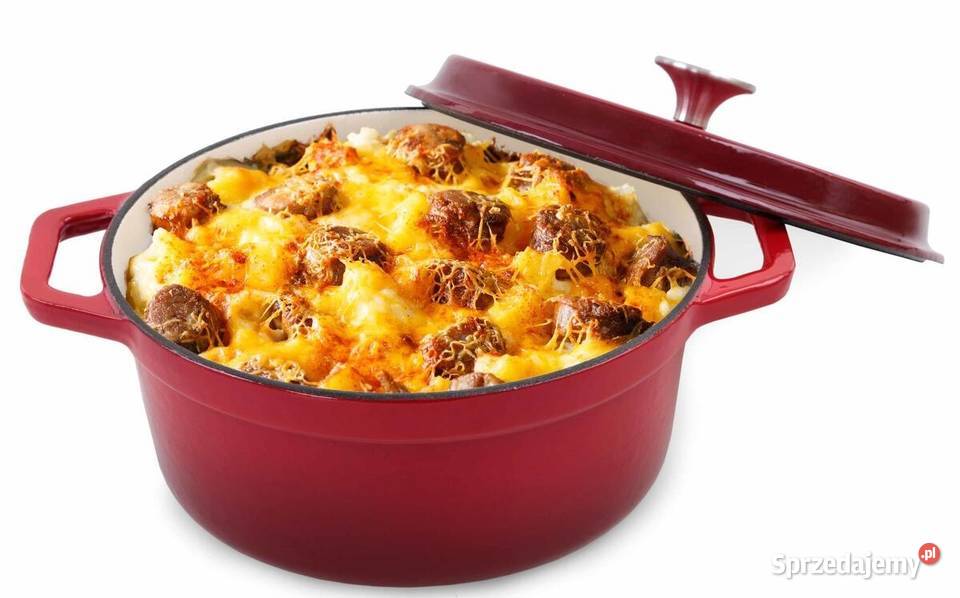 35L żeliwny garnek z samopodlewającą pokrywką Warszawa