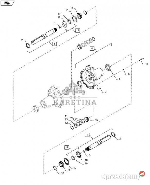 Holland T6090 Oś 118654A3 Jastrzębniki