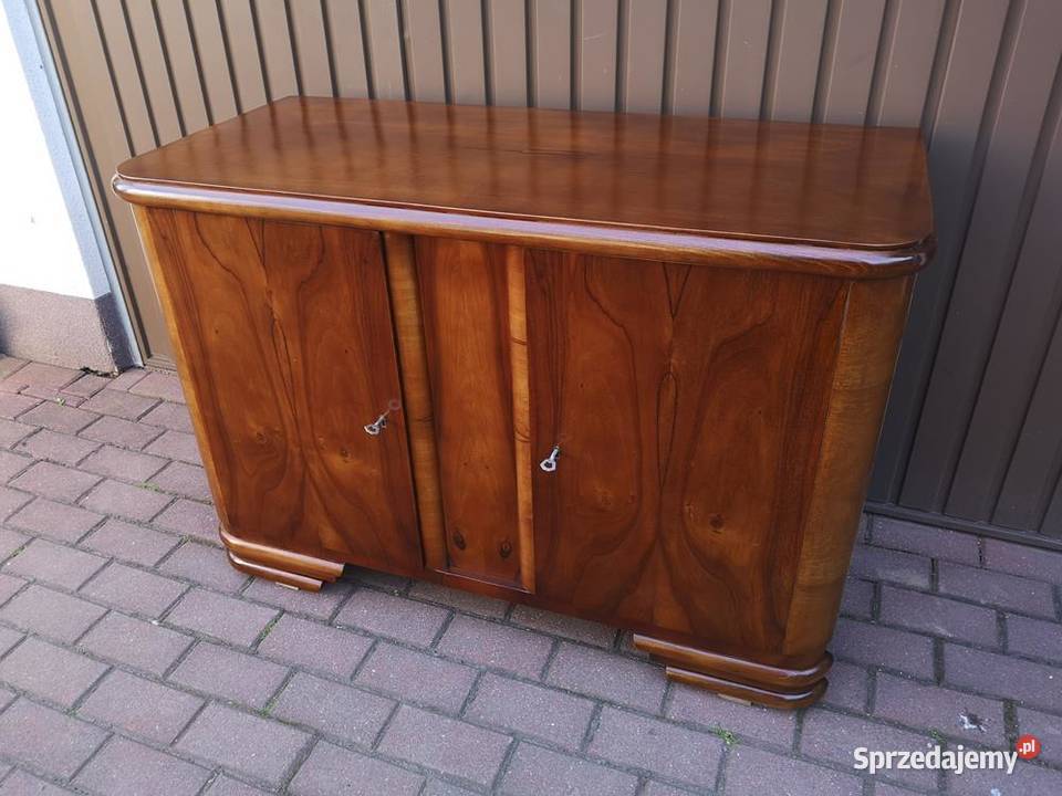Komoda Pomocnik PRL ARTDECO Orzech Zgrabna Stara Swarzędz