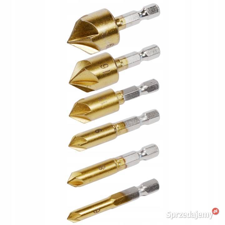 Frezowniki pogłębiacz stożkowy 90 KOMPLET 6 Mierzyn