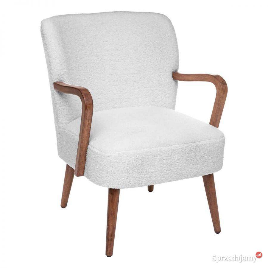 Wygodny nowoczesny Fotel biały idealny do salonu