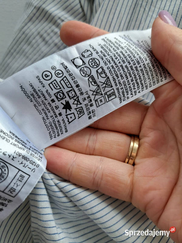 Koszula w paski Levis 100 bawełna M Rozmiar 38(M) pomorskie Trąbki Wielkie sprzedam