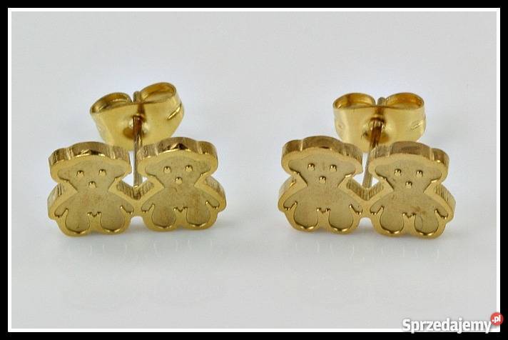 Złote Kolczyki TOUS Miś Okazja Nowość Wrocław sprzedam