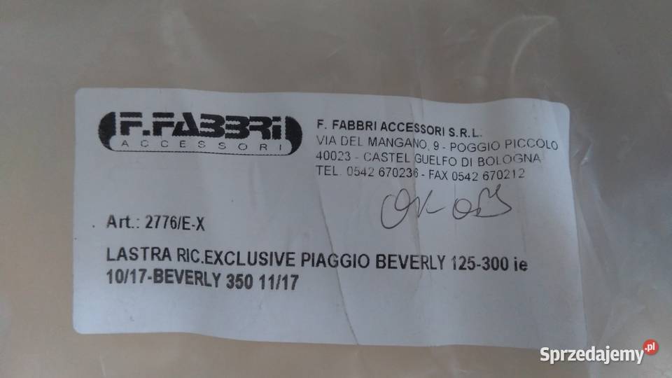 NOWA SZYBA OWIEWKA OSŁONA FABBRI MADE IN ITALY Szyby i owiewki podlaskie Bielsk Podlaski
