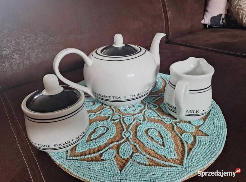 Zestaw Swan dzbanek cukiernica dzbanuszek na śląskie Myszków