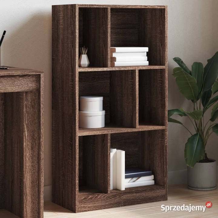 Regał brązowy dąb 57x285x1075 materiał sprzedam