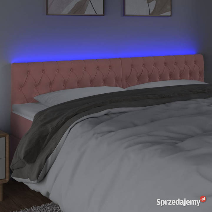 Zagłówek do łóżka z LED różowy 200x7x7888 Ramy i stelaże Warszawa