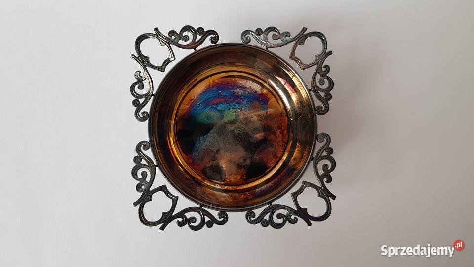 Platerowana popielniczka czarka Resovia Rzeszów Dąbrowa Górnicza