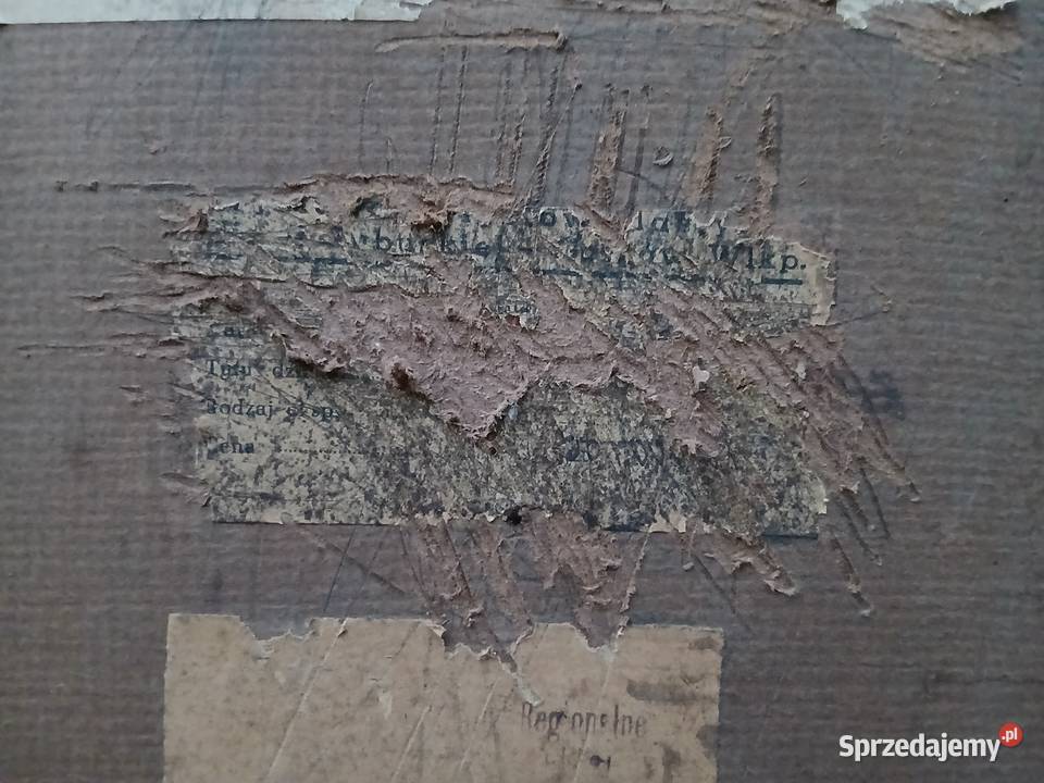 Stary portret obraz kobieta socrealizm 1948 Warszawa