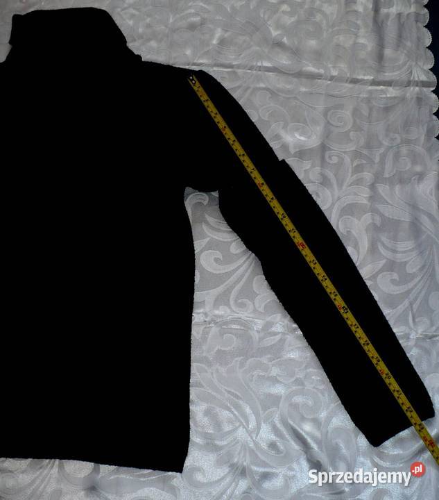 Sweter czarny golf rękawy długo do ściągania Świętochłowice