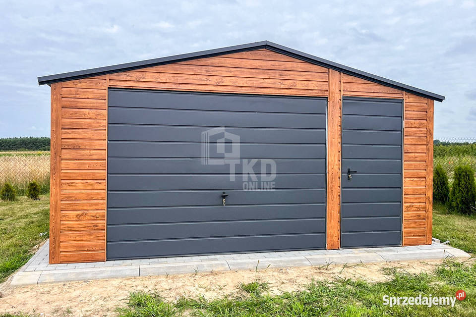 Garaż blaszany 5x5m Brama uchylna drzwi 2x okno Kraków