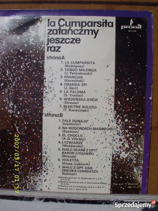 LA CUMPARSITA ZATANCZMY JESZCZE RAZ płyta winylowa dolnośląskie