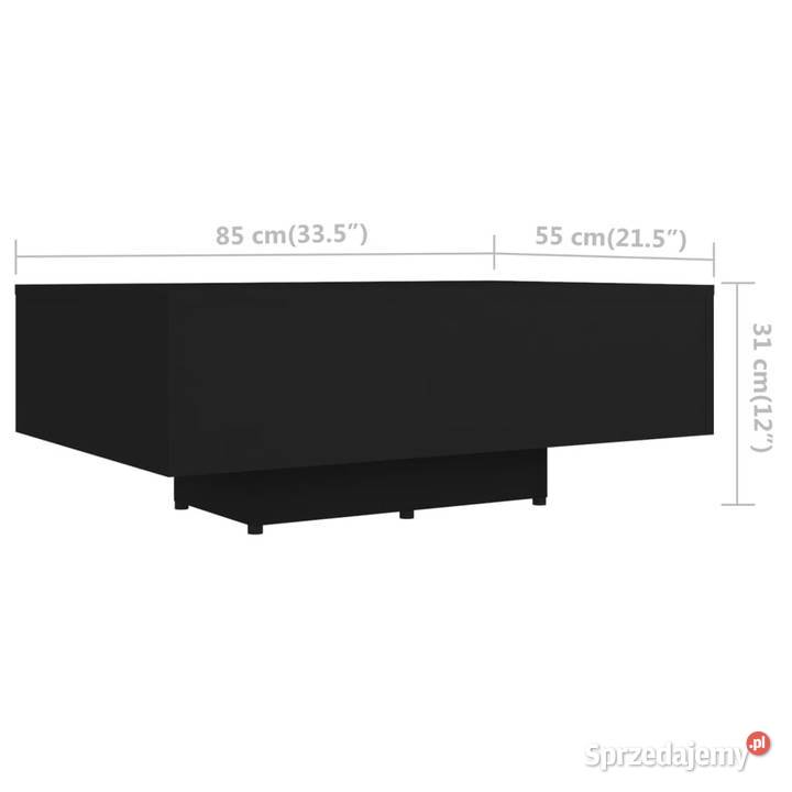 Stolik kawowy czarny 85x55x31 materiał Stoły Warszawa