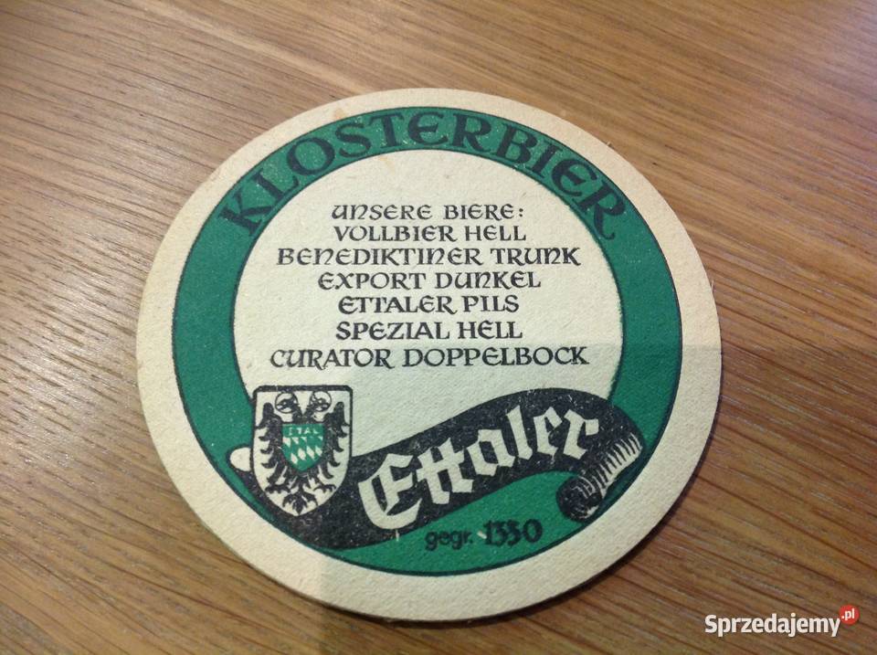 Stara Podkładka pod Piwo KLOSTERBIER Ettaler lubuskie Nowa Sól