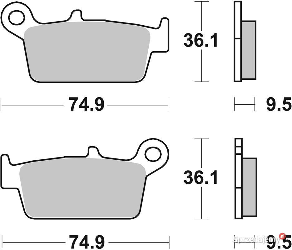 Klocki hamulcowe SBS 604RSI SUZUKI RM 125 9609 lubuskie Trzciel