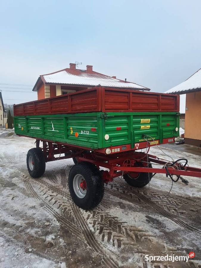 Przyczepa D 732 wywrotka zarejestrowana Ruszcza