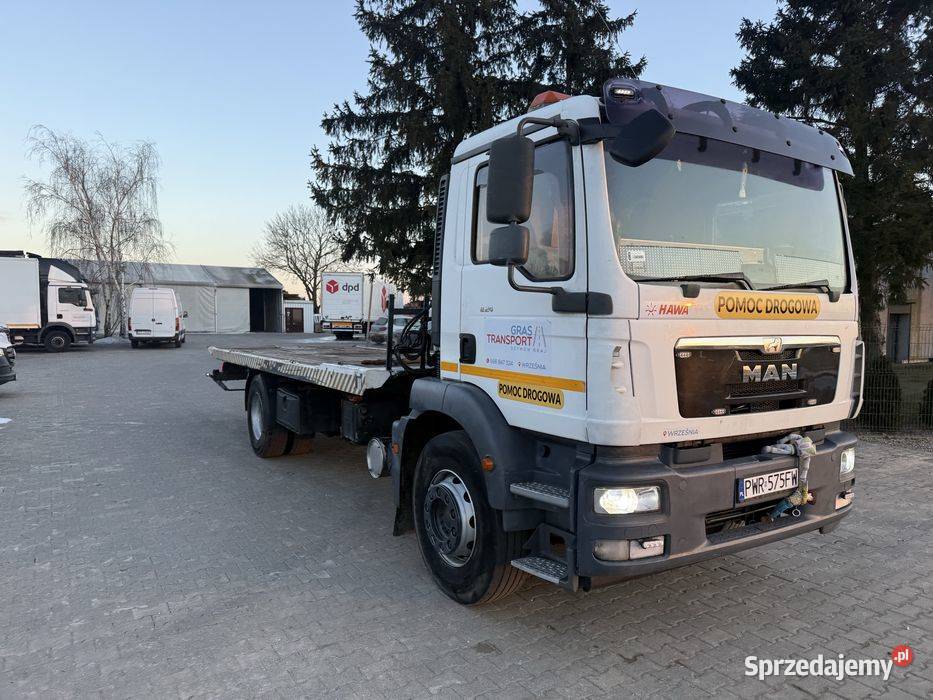 Man TGM 18 Pomoc Drogowa plyta hydrauliczna Sobiesiernie