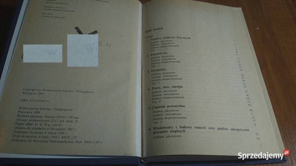 Zadania z fizyki szkoły podstawowej Henryk Gdańsk sprzedam