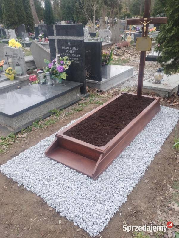 Kamyczki grys obsypanie kamyki na grób Cmentarz Wrocław