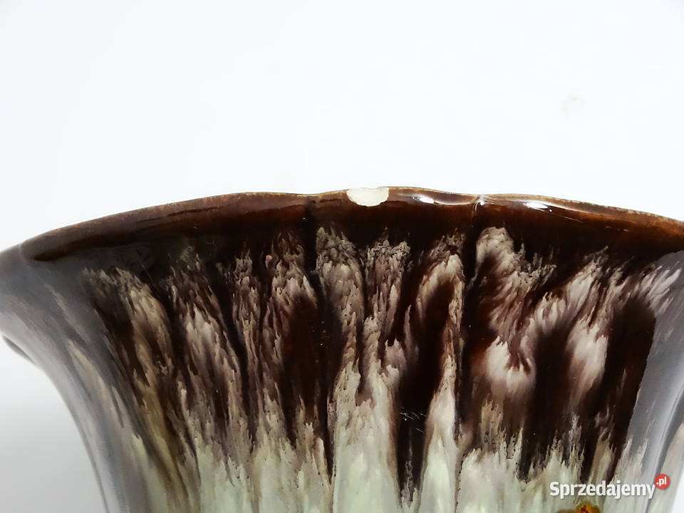 Wazon ceramiczny dekoracyjny ręcznie szkliwiony Dom i Ogród lubelskie Biłgoraj