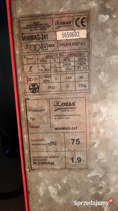 OZAS MINIMAG241 MIGMAG 280A 400V sprawna Toruń