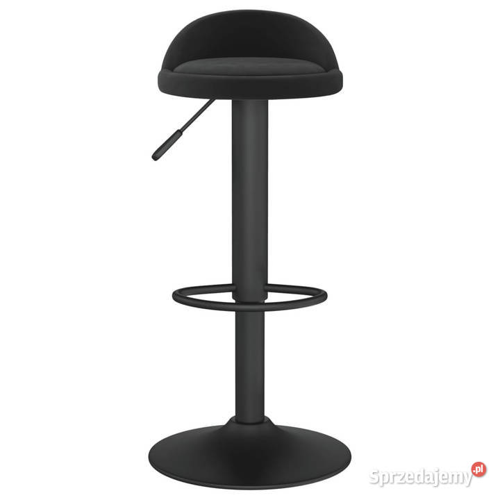 Stołki barowe 2 czarne obite aksamitem WM333598 mazowieckie Warszawa