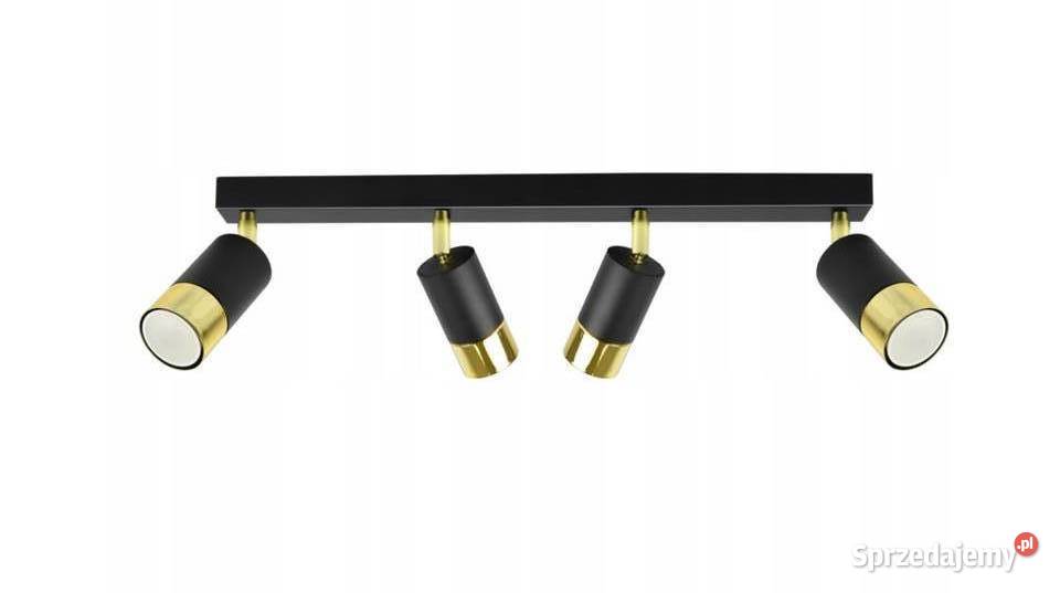 Lampa Sufitowa SPOT Tuby Metal Czarna Złota GU10 Choroszcz sprzedam