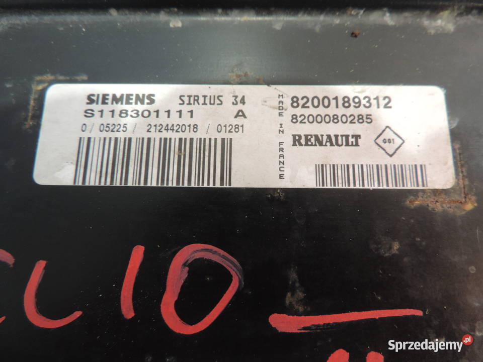 RENAULT KOMPUTER STEROWNIK CLIO 2 14 S118301111A Nowy Sącz
