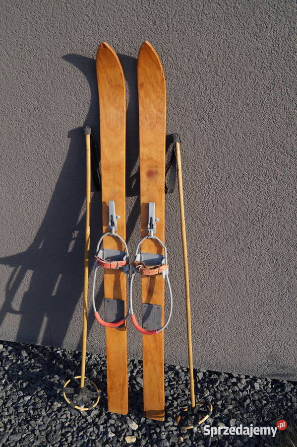 Stare narty dziecięce 100 kijki w komplecie podkarpackie Pruchnik