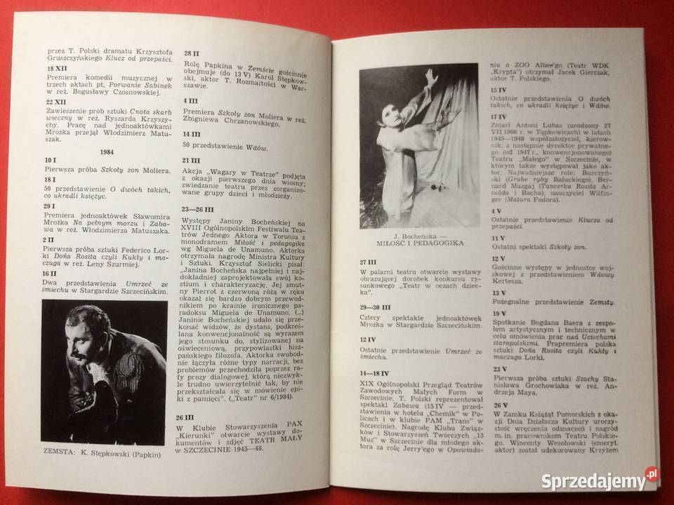 740 Szczecin Teatr Polski Kronika Sezonu Antykwariat