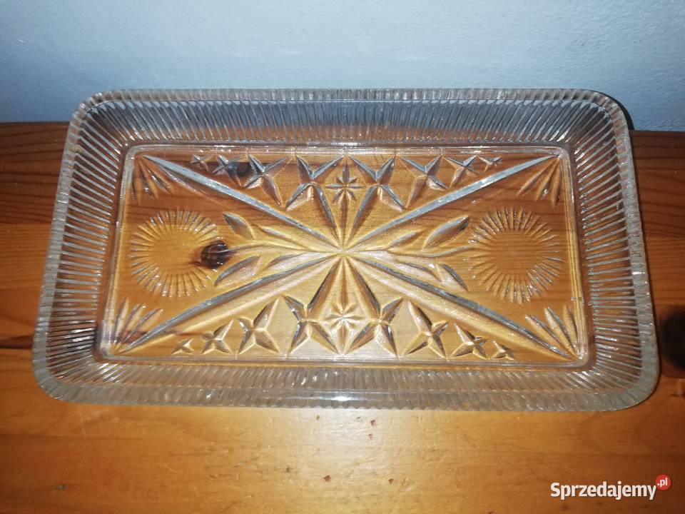 Patera szklana PRL Warszawa