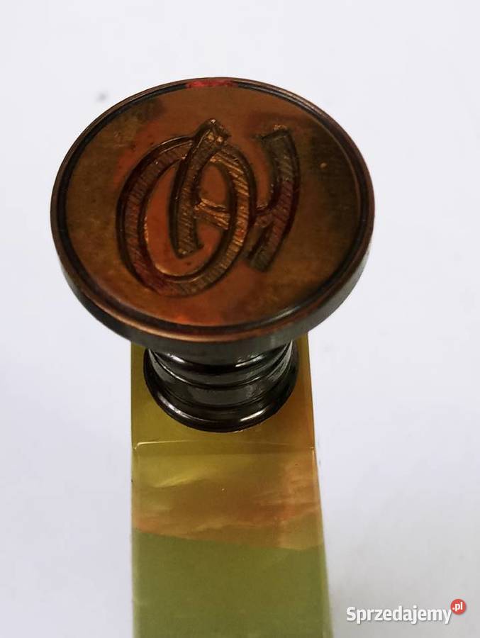 Pięczęć ArtDeko Brąz Agat Etui Nowa Sól