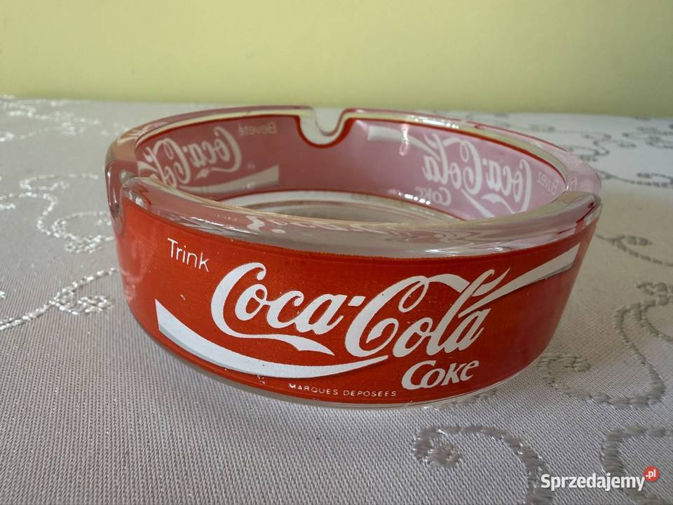 Popielniczka CocaCola Coke Vintage Szklana Lata Pozostałe śląskie Czerwionka-Leszczyny