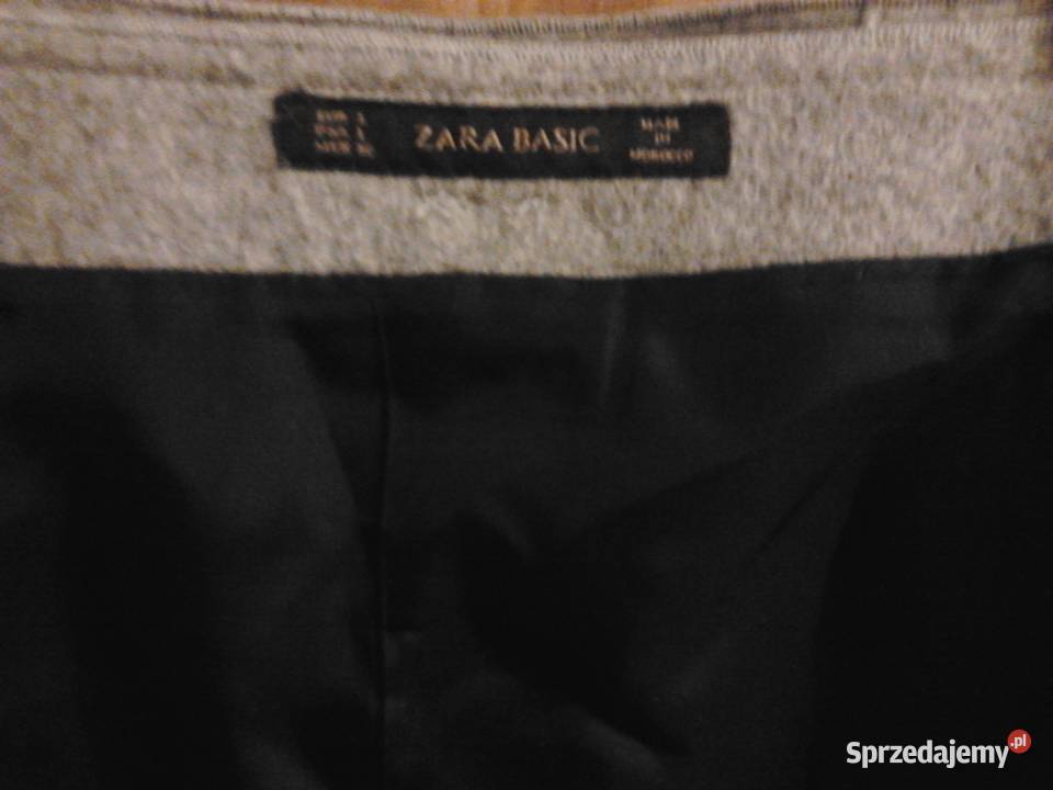 Ciepła spódnica zapinana na zamek kolor szary Rozkloszowana  Kraków