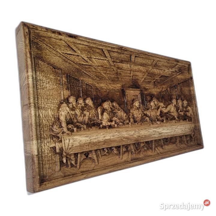 Ostatnia Wieczerza Drewniany Obraz z Efektem Malechowo sprzedam
