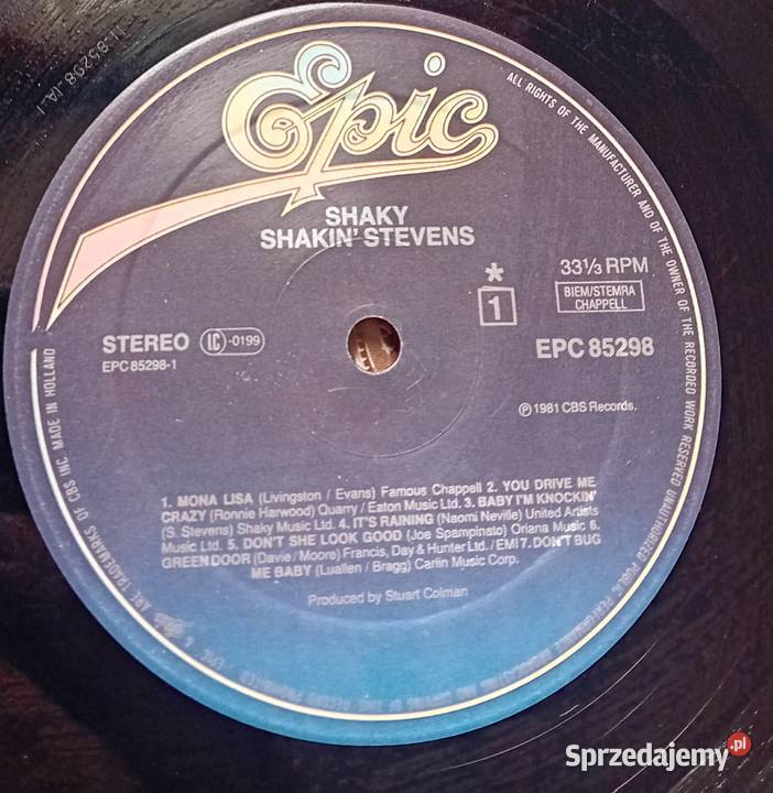 LP Shaky Shakin Stevens EpicCBS Rec 1981 r płyta winylowa