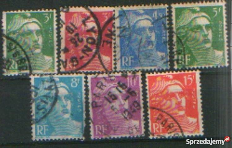 Zn Francja Mi 791 2 7 800 2 3 5 kas 1947 Gliwice