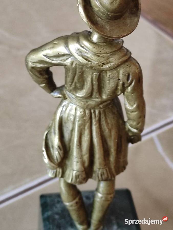 Antyczna figurka z brązu sygnowana AD 1764 Janów Lubelski