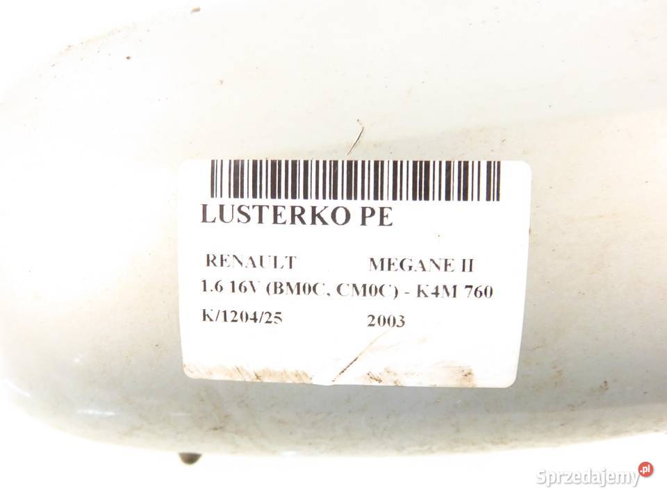 LUSTERKO PRAWE RENAULT MEGANE II 7 PIN NV632