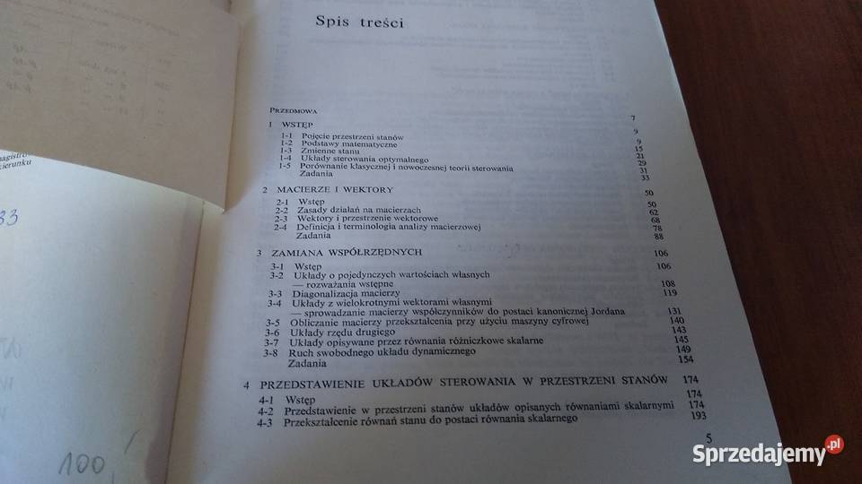 Metody przestrzeni stanów w teorii sterowania Książki naukowe i popularnonaukowe