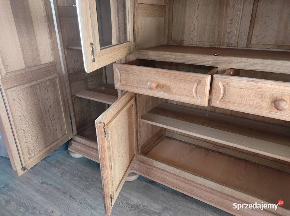 Piękny kredens dębowy lity dąb massiv dębowa