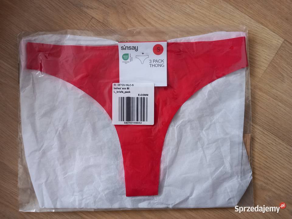 prążkowane stringi Sinsay 3pak Olkusz sprzedam