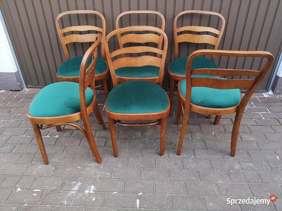 Krzesła ARTDECO 6 Sztuk Stare Antyk Komplet wielkopolskie Swarzędz
