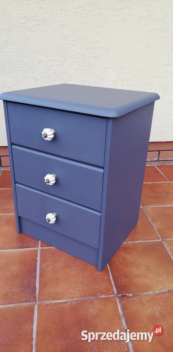 Szafka drewniana grafitowa nocna z szufladami mazowieckie Sulbiny sprzedam