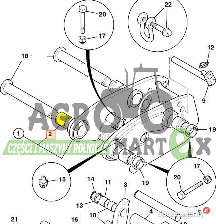 83110216 83110216 TULEJA 45x55x55 JCB Wichrów