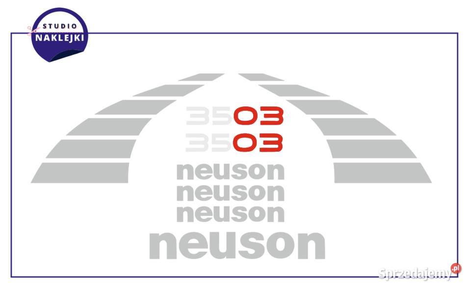 Naklejki Neuson 3503 Minikoparka Komplet Łagów