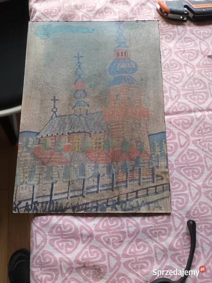 Sprzedam stary obraz akwarela Malarstwo Malbork