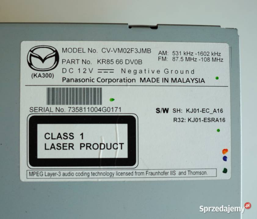 Radio Multimedia Navi Mazda CX5 Oryginalne stan Jaworzno