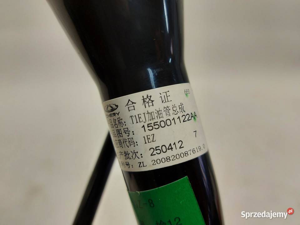 Jaecoo 7 PHEV 2025r rura przewód wlew paliwa